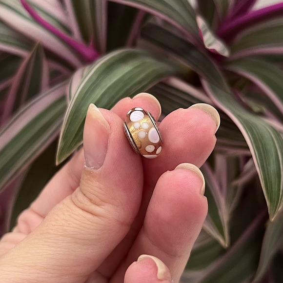Pandora Jewelry - Pandora Light Pink Murano Glass Polka Dot Charm, Retired
